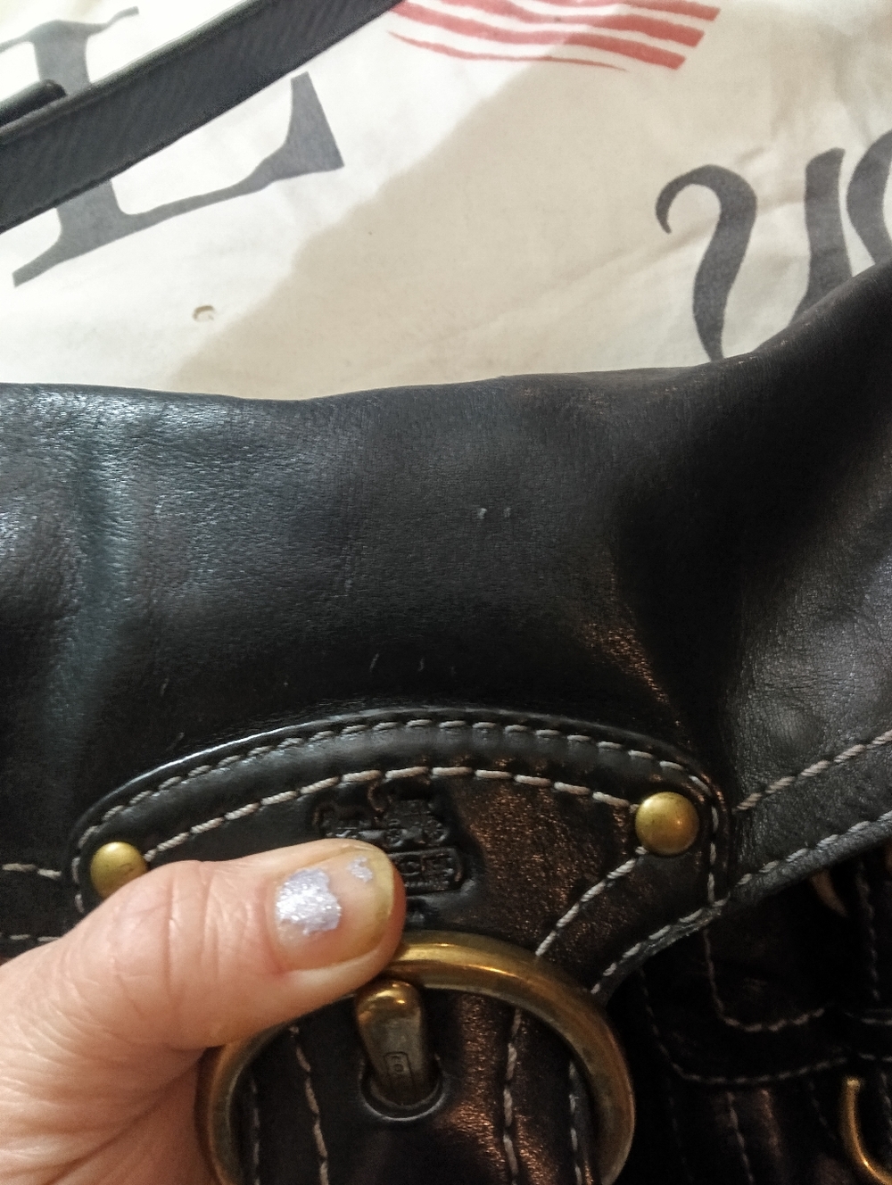 Coach Black Leather Legacy 65th Anniversary Shoulder Bag with Gold Buckles - Picture 5 of 5